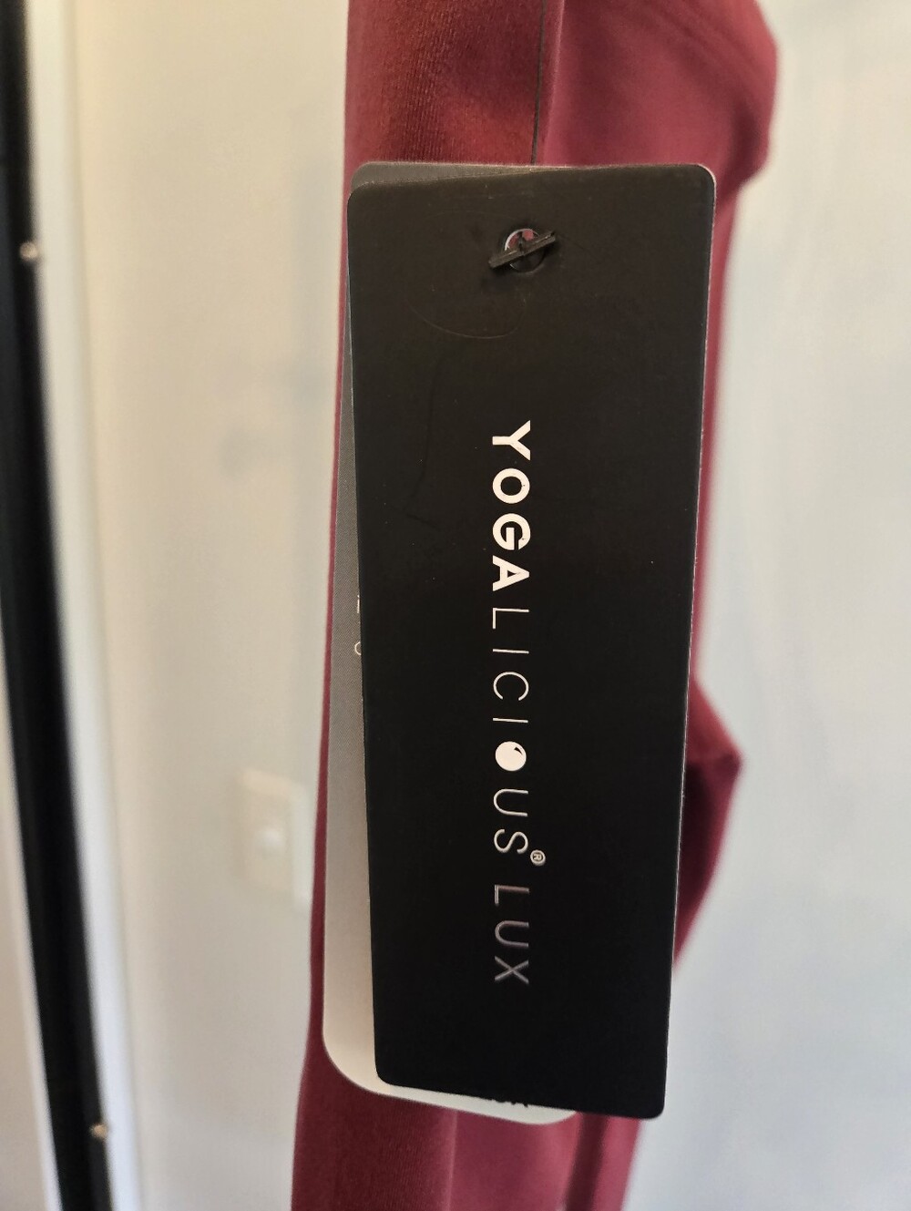 Yogalicious Lux High Waisted Leggings Burnt Raspberry NWT Size Large Women - Picture 2 of 5